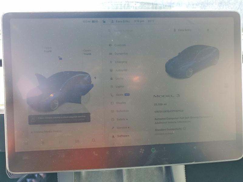 52702696 :رقم المزاد ، 5YJ3E1EA7PF621124 vin ، 2023 Tesla Model 3 مزاد بيع