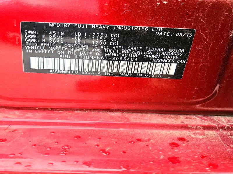 Aukcja sprzedaży 2015 Subaru Legacy, vin: 4S3BNAN67F3065464, numer aukcji: 54141446