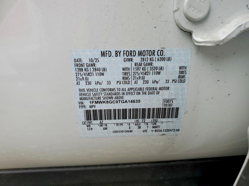 Продажа на аукционе авто 2026 Ford Explorer, vin: 1FMWK8GC9TGA14635, номер лота: 52435396