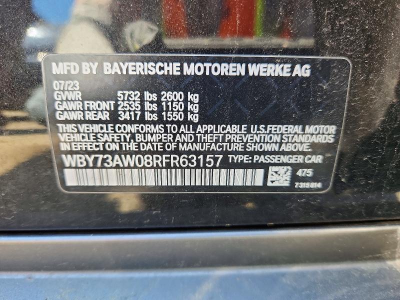 Aukcja sprzedaży 2024 Bmw I4, vin: WBY73AW08RFR63157, numer aukcji: 51912546