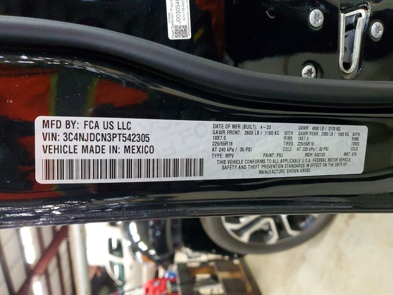Продажа на аукционе авто 2023 Jeep Compass, vin: 3C4NJDCN3PT542305, номер лота: 51991276