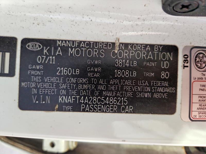 Продажа на аукционе авто 2012 Kia Forte, vin: KNAFT4A28C5486215, номер лота: 55038416