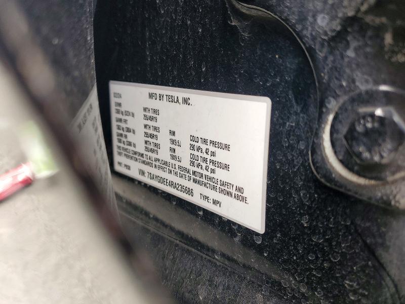 Aukcja sprzedaży 2024 Tesla Model Y, vin: 7SAYGDEE4RA235686, numer aukcji: 52238186