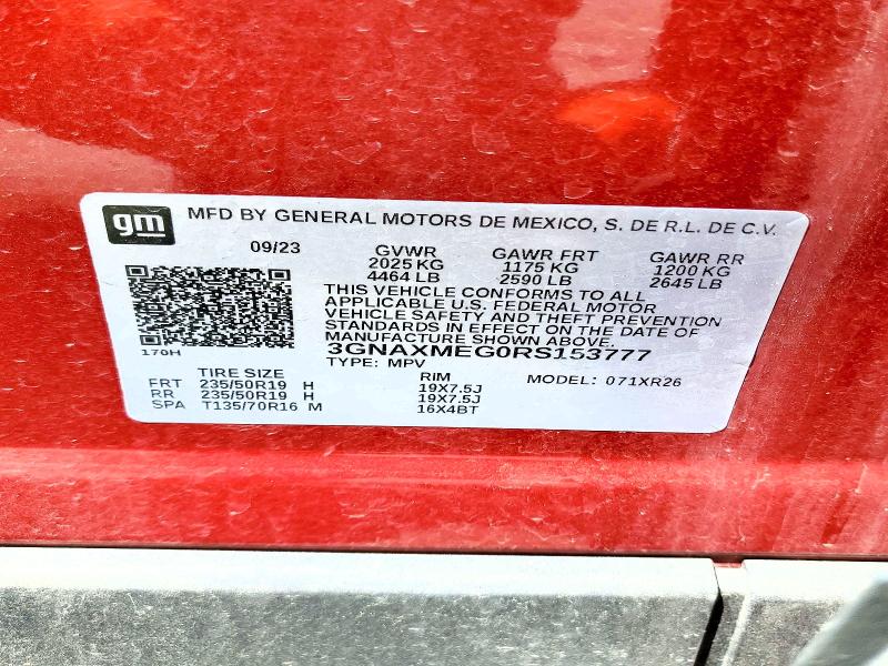 Продаж на аукціоні авто 2024 Chevrolet Equinox, vin: 3GNAXMEG0RS153777, номер лоту: 53350586