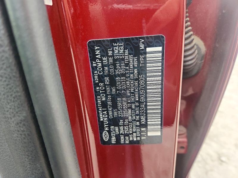 Aukcja sprzedaży 2019 Hyundai Tucson, vin: KM8J33AL6KU970805, numer aukcji: 53007426