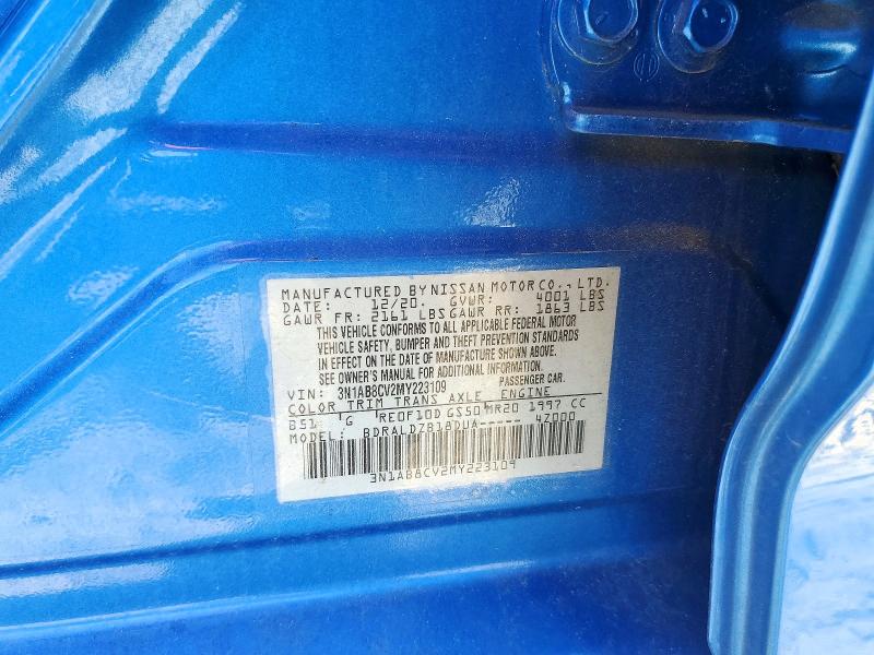 Продаж на аукціоні авто 2021 Nissan Sentra, vin: 3N1AB8CV2MY223109, номер лоту: 53758906