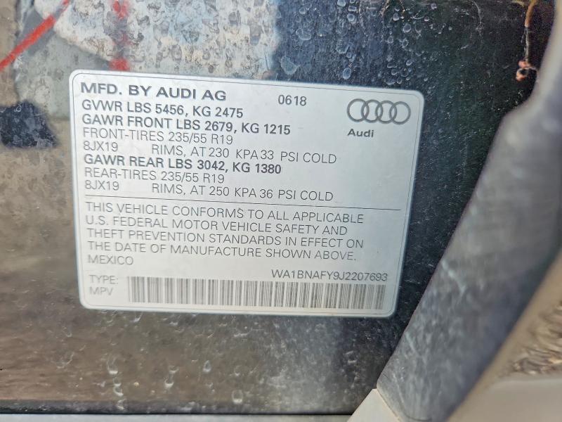 Продажа на аукционе авто 2018 Audi Q5, vin: WA1BNAFY9J2207693, номер лота: 52916796