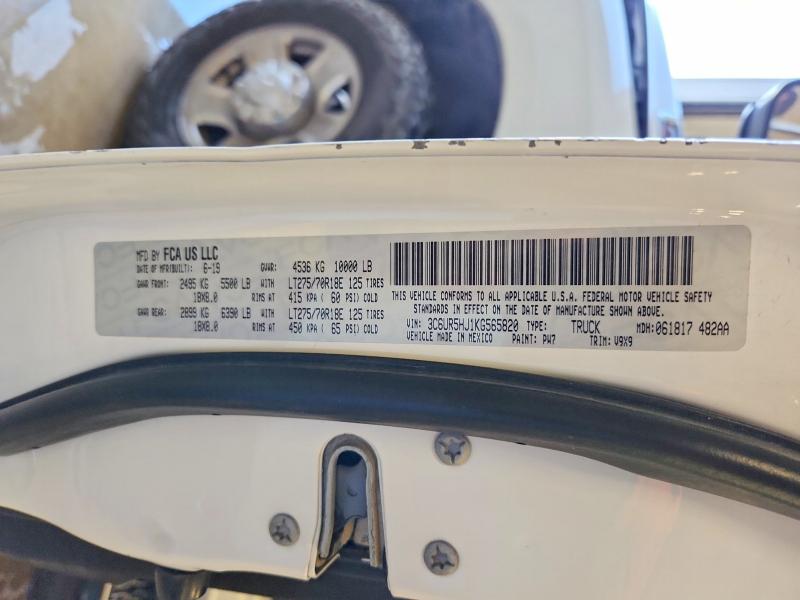 2019 Ram 2500 მანქანა იყიდება აუქციონზე, vin: 3C6UR5HJ1KG565820, აუქციონის ნომერი: 54659206