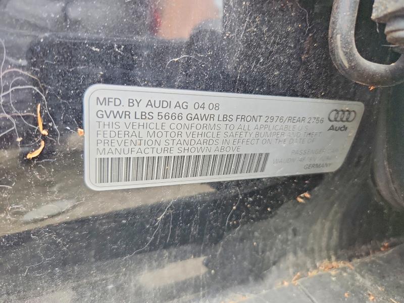 53850156 :رقم المزاد ، WAUDN74F18N142847 vin ، 2008 Audi S6 مزاد بيع