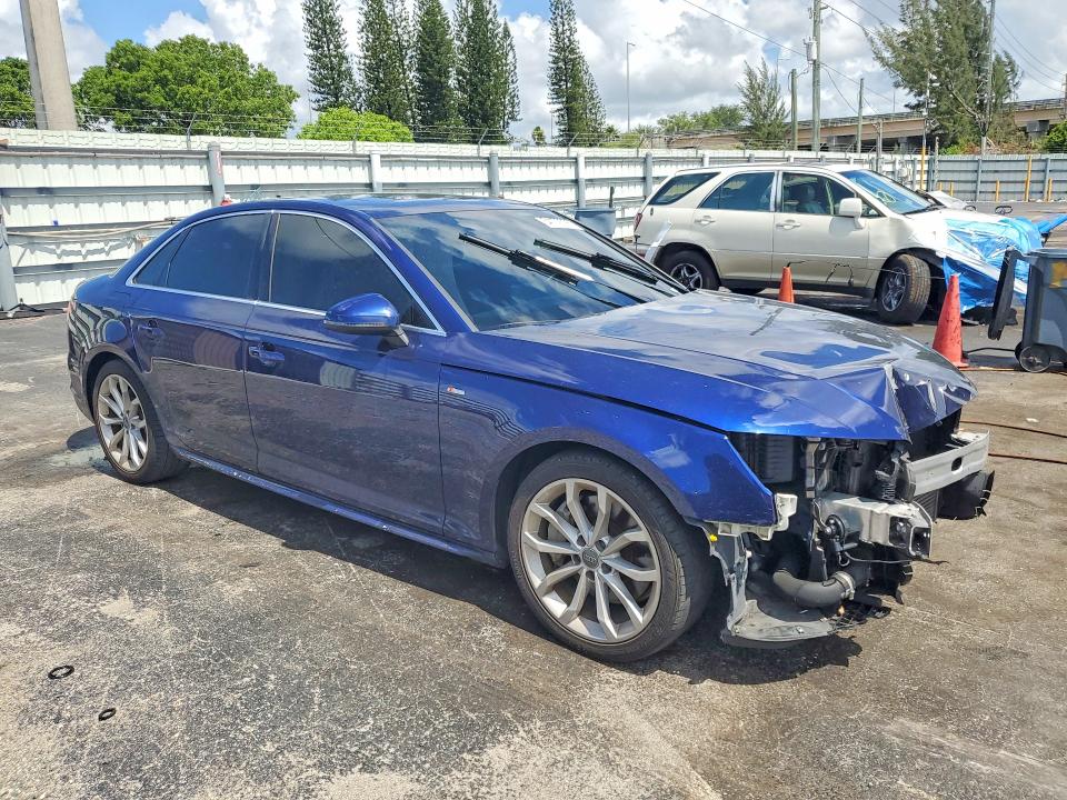 2019 Audi A4 მანქანა იყიდება აუქციონზე, vin: WAUENAF42KA114101, აუქციონის ნომერი: 54179396