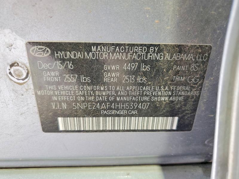 Продажа на аукционе авто 2017 Hyundai Sonata, vin: 5NPE24AF4HH539407, номер лота: 51039186