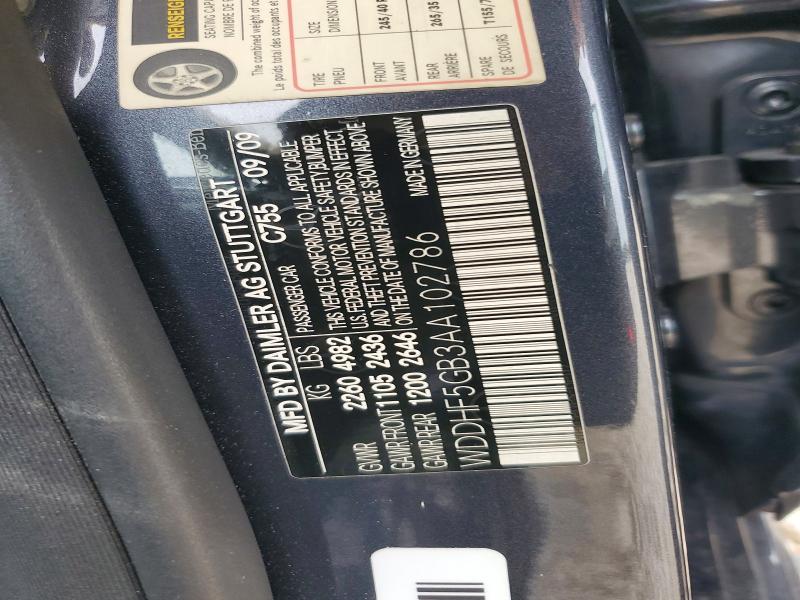 Aukcja sprzedaży 2010 Mercedes-benz E, vin: WDDHF5GB3AA102786, numer aukcji: 54187316