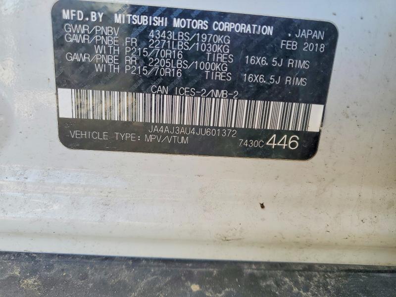 Aukcja sprzedaży 2018 Mitsubishi Rvr, vin: JA4AJ3AU4JU601372, numer aukcji: 51032776
