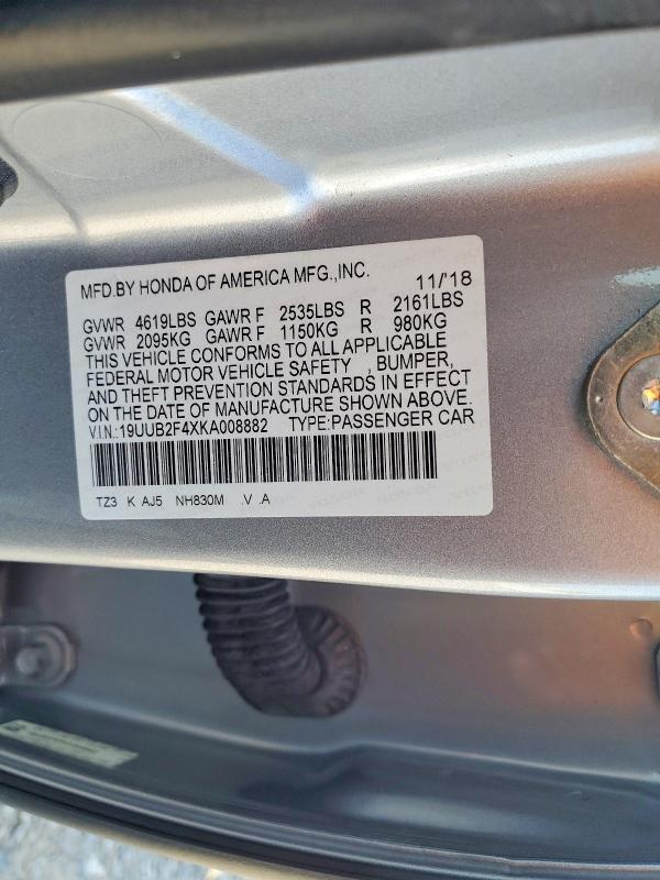 Продажа на аукционе авто 2019 Acura Tlx, vin: 19UUB2F4XKA008882, номер лота: 54144906