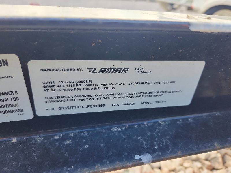 Продажа на аукционе авто 2020 Likf 14'trailer, vin: 5RVUT141XLP091863, номер лота: 52312356