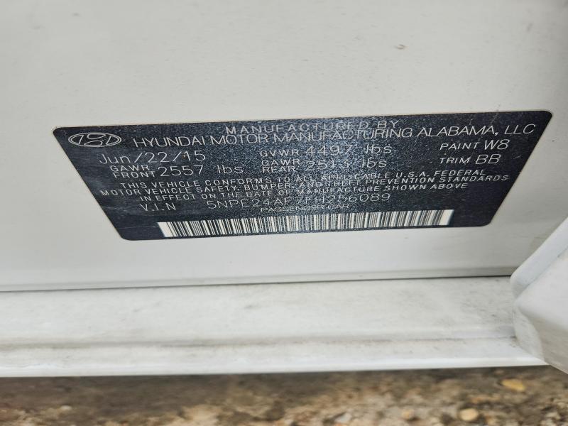2015 Hyundai Sonata მანქანა იყიდება აუქციონზე, vin: 5NPE24AF7FH256089, აუქციონის ნომერი: 53124966