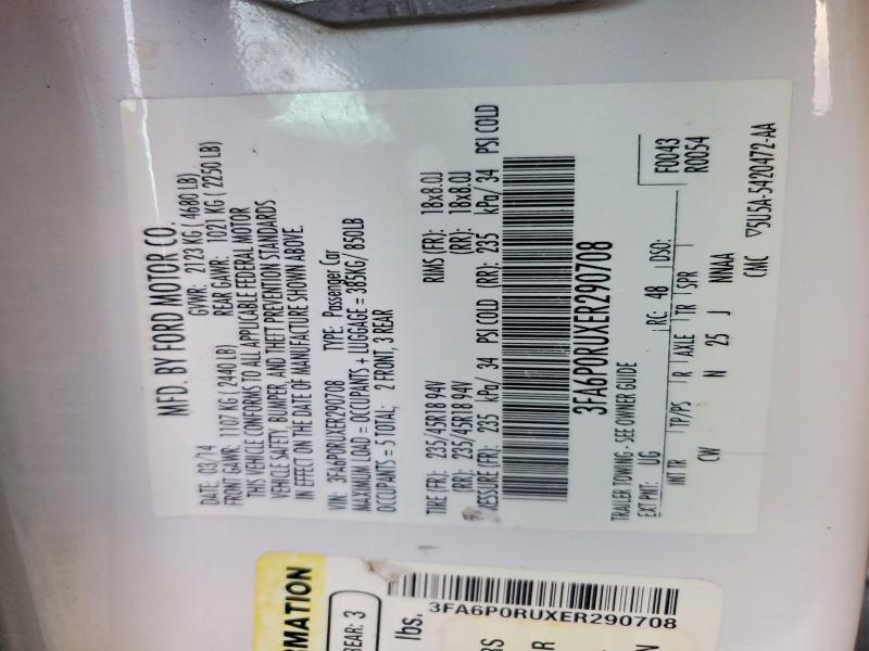 Продажа на аукционе авто 2014 Ford Fusion, vin: 3FA6P0RUXER290708, номер лота: 55386446