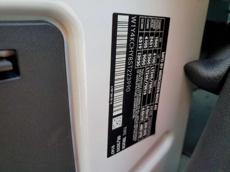 54344446 :رقم المزاد ، W1Y4KCHY8ST223990 vin ، 2025 Mercedes-benz Sprinter مزاد بيع