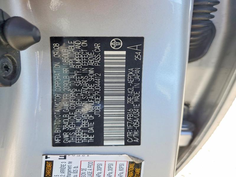 Продажа на аукционе авто 2009 Toyota Corolla, vin: JTDBL40E79J044412, номер лота: 52899376