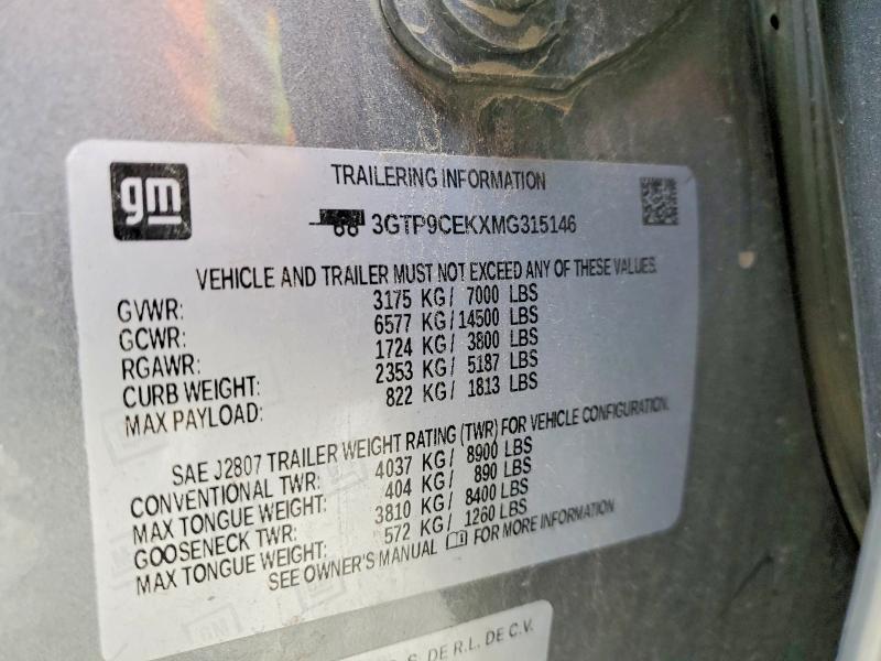 Продажа на аукционе авто 2021 Gmc Sierra, vin: 3GTP9CEKXMG315146, номер лота: 51845706