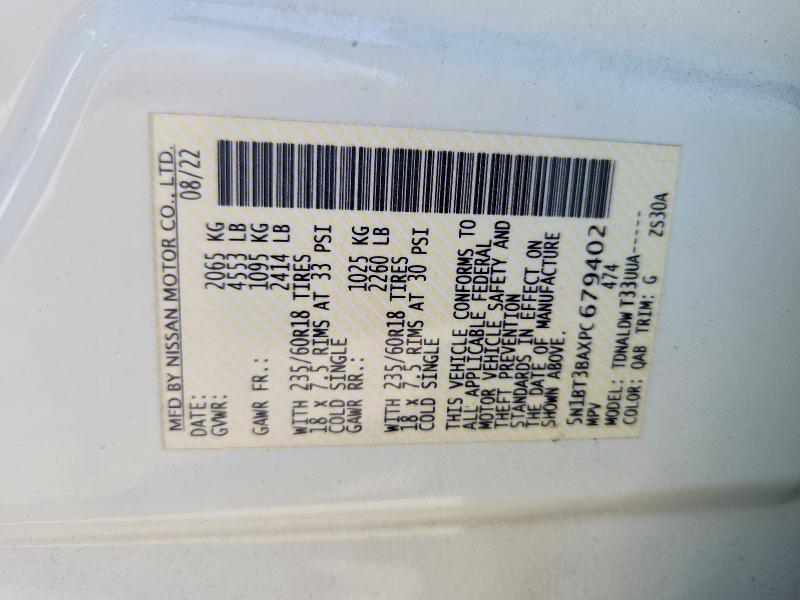 Auction sale of the 2023 Nissan Rogue, vin: 5N1BT3BAXPC679402, lot number: 54181176