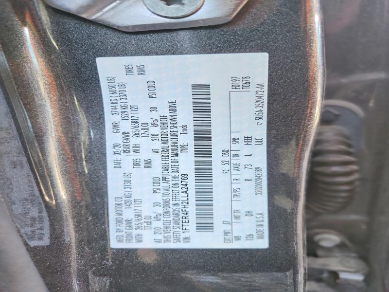 Продаж на аукціоні авто 2020 Ford Ranger, vin: 1FTER4FH2LLA24769, номер лоту: 53661336