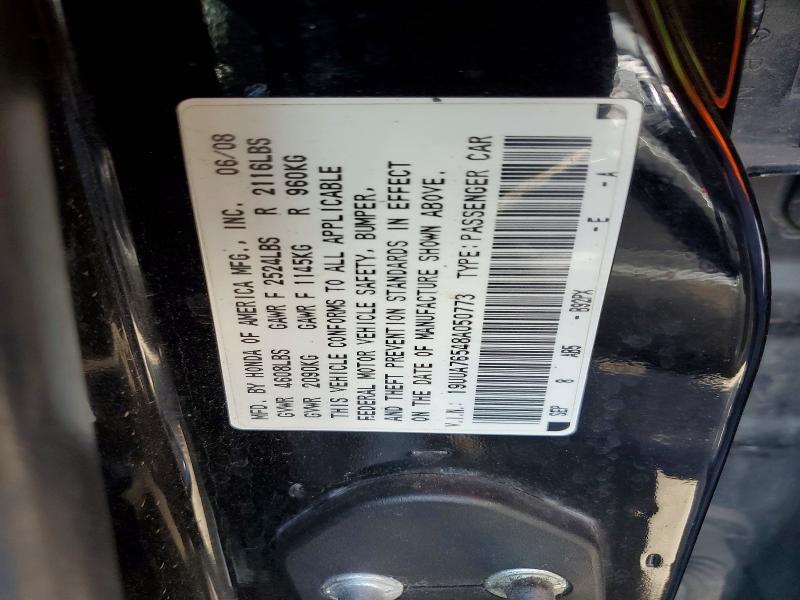 Aukcja sprzedaży 2008 Acura Tl, vin: 19UUA76548A050773, numer aukcji: 52345236