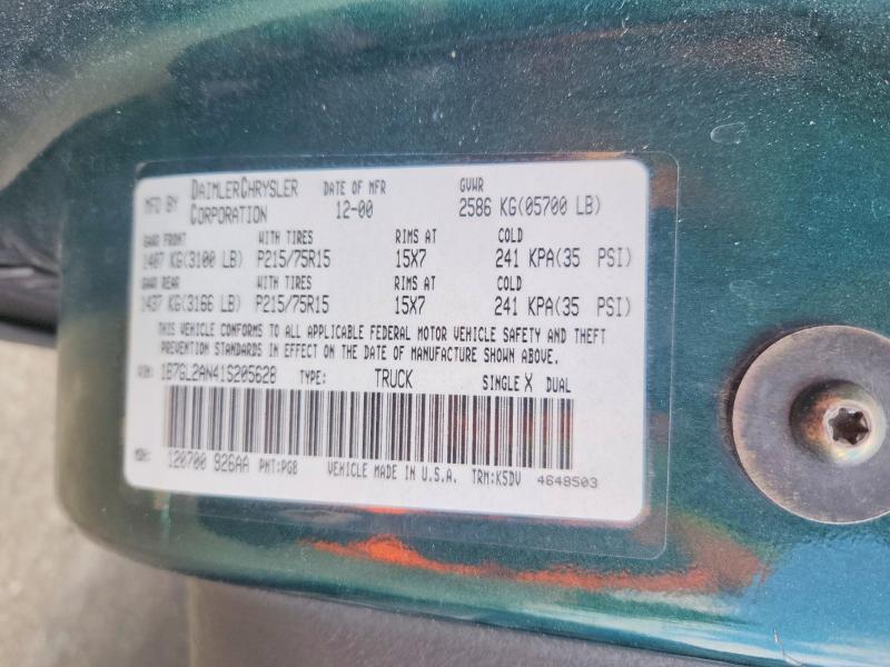 Продаж на аукціоні авто 2001 Dodge Dakota, vin: 1B7GL2AN41S205628, номер лоту: 51237776