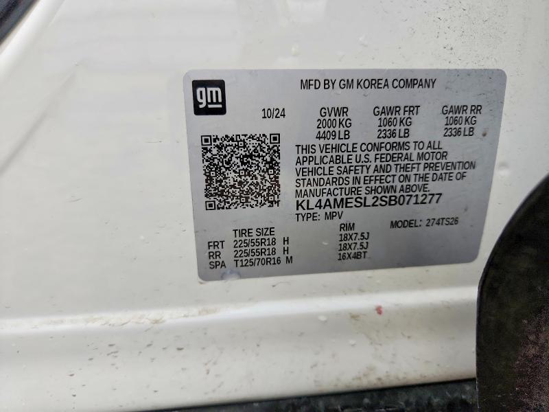 2025 Buick Encore Gx მანქანა იყიდება აუქციონზე, vin: KL4AMESL2SB071277, აუქციონის ნომერი: 54210186
