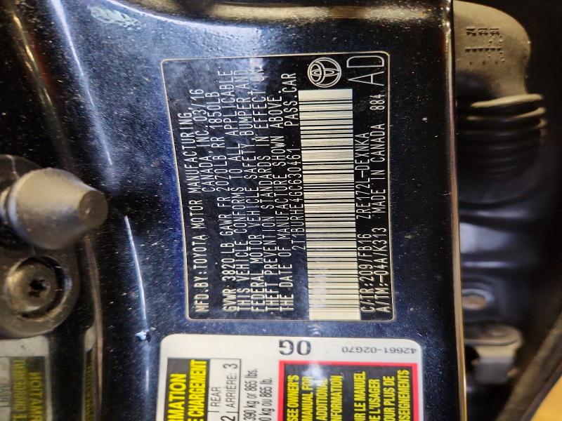 54424446 :رقم المزاد ، 2T1BURHE4GC630461 vin ، 2016 Toyota Corolla مزاد بيع