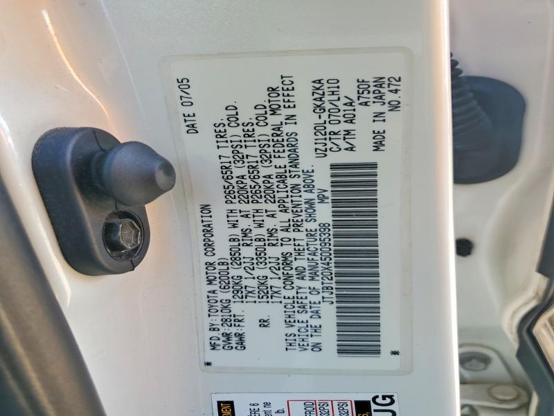 Продажа на аукционе авто 2005 Lexus Gx, vin: JTJBT20X450095398, номер лота: 54822276