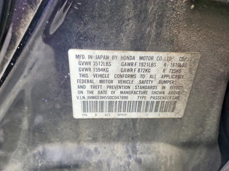 Продаж на аукціоні авто 2013 Honda Fit, vin: JHMGE8H55DC047896, номер лоту: 54964066