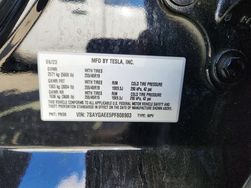 Продаж на аукціоні авто 2023 Tesla Model Y, vin: 7SAYGAEE5PF808903, номер лоту: 54798426