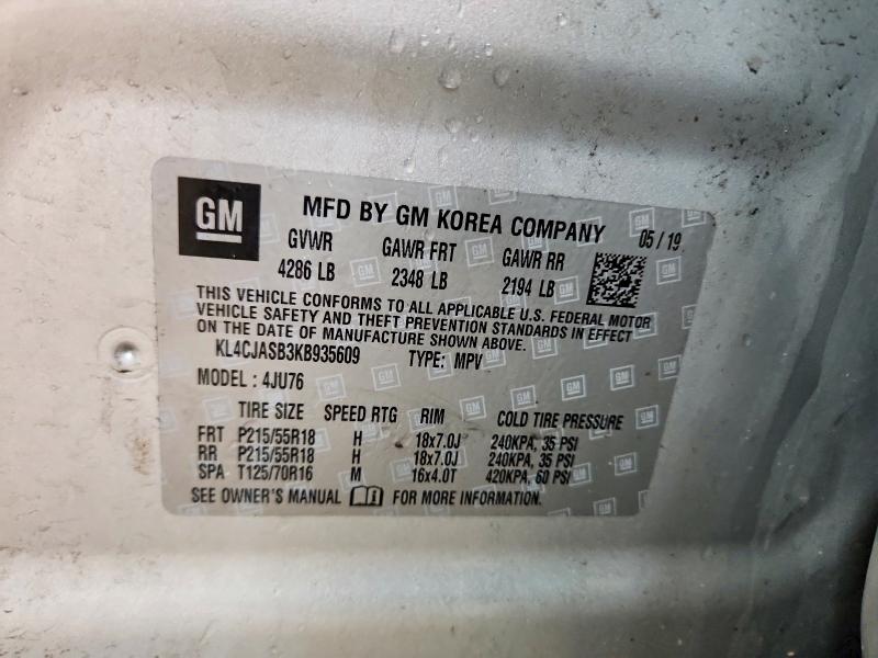 Продажа на аукционе авто 2019 Buick Encore, vin: KL4CJASB3KB935609, номер лота: 53135236