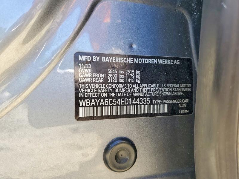 Продаж на аукціоні авто 2014 Bmw 740, vin: WBAYA6C54ED144335, номер лоту: 54926686