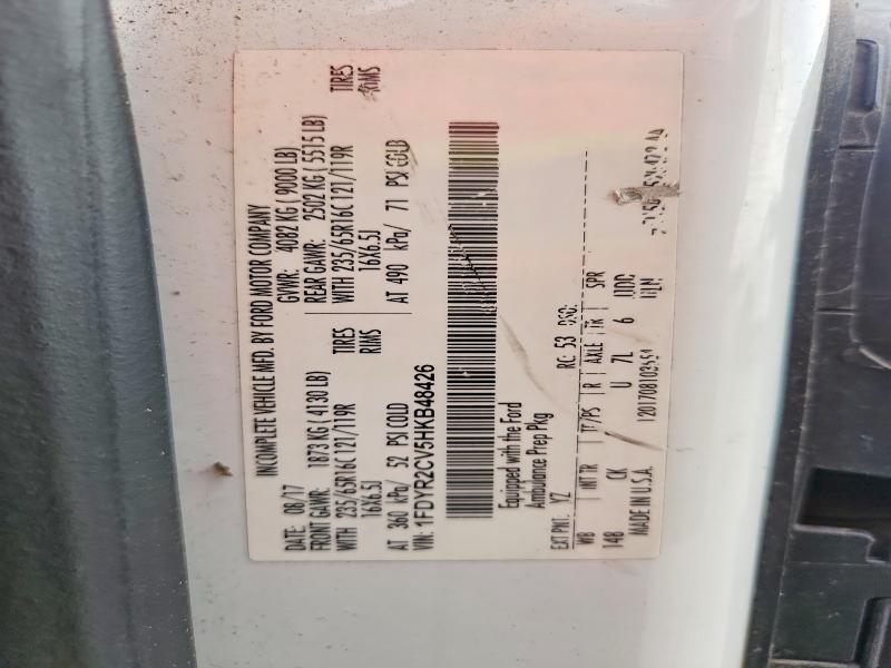 Aukcja sprzedaży 2017 Ford Transit, vin: 1FDYR2CV5HKB48426, numer aukcji: 51985486