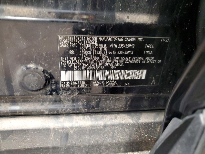 Aukcja sprzedaży 2024 Toyota Rav4, vin: 2T3J1RFV0RW422352, numer aukcji: 54862256