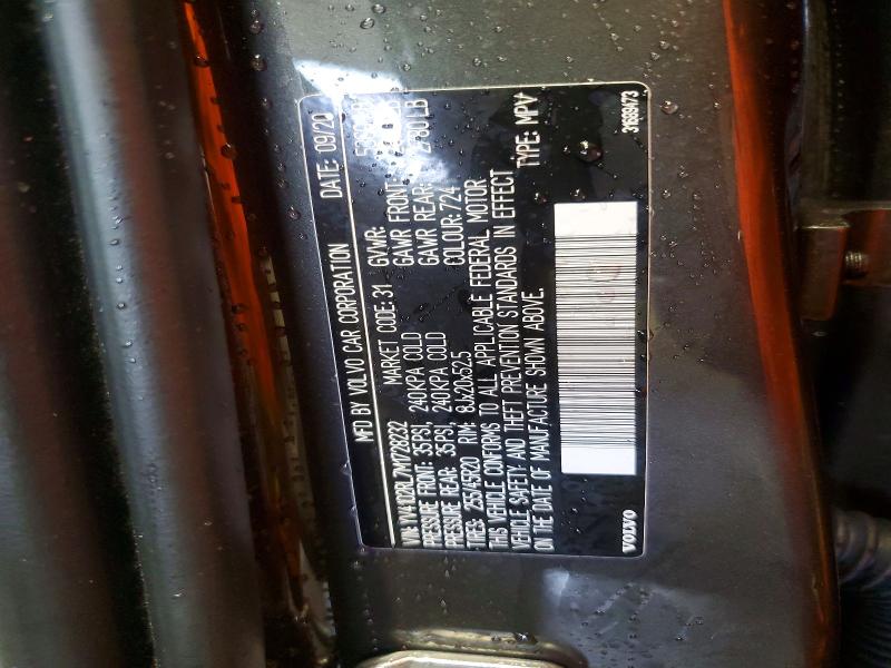 53387466 :رقم المزاد ، YV4102RL7M1728232 vin ، 2021 Volvo Xc60 مزاد بيع