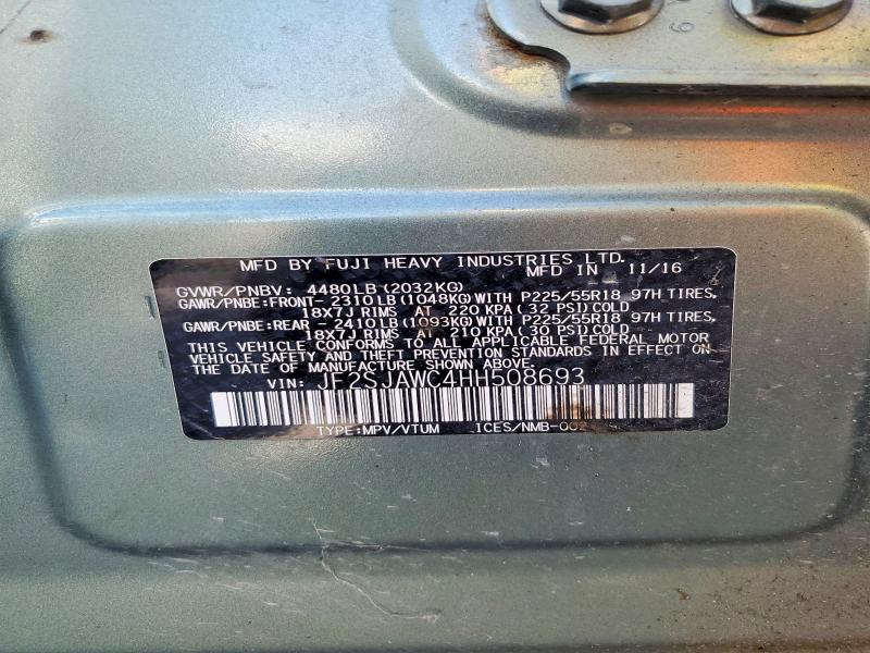 Продаж на аукціоні авто 2017 Subaru Forester, vin: JF2SJAWC4HH508693, номер лоту: 54345666
