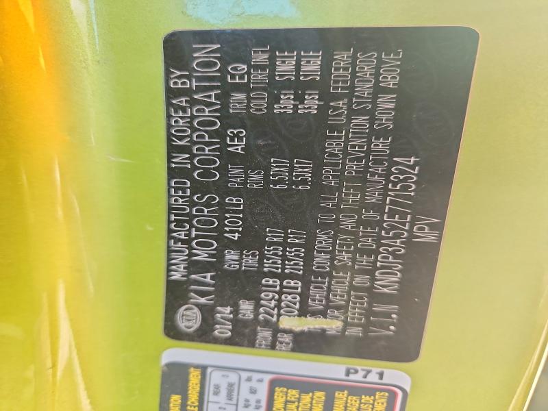 55373216 :رقم المزاد ، KNDJP3A52E7715324 vin ، 2014 Kia Soul مزاد بيع