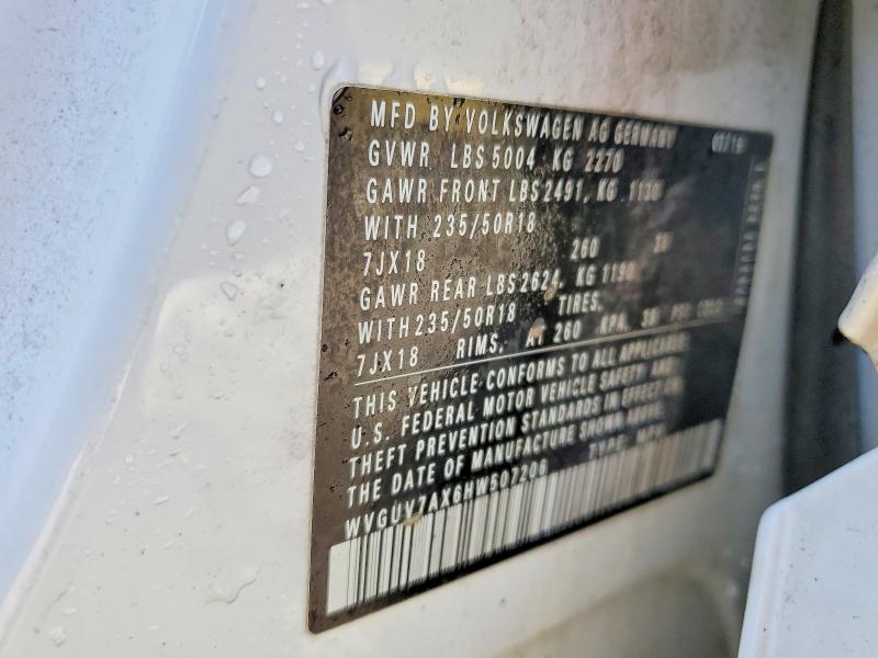 Aukcja sprzedaży 2017 Volkswagen Tiguan, vin: WVGUV7AX6HW507206, numer aukcji: 53668366