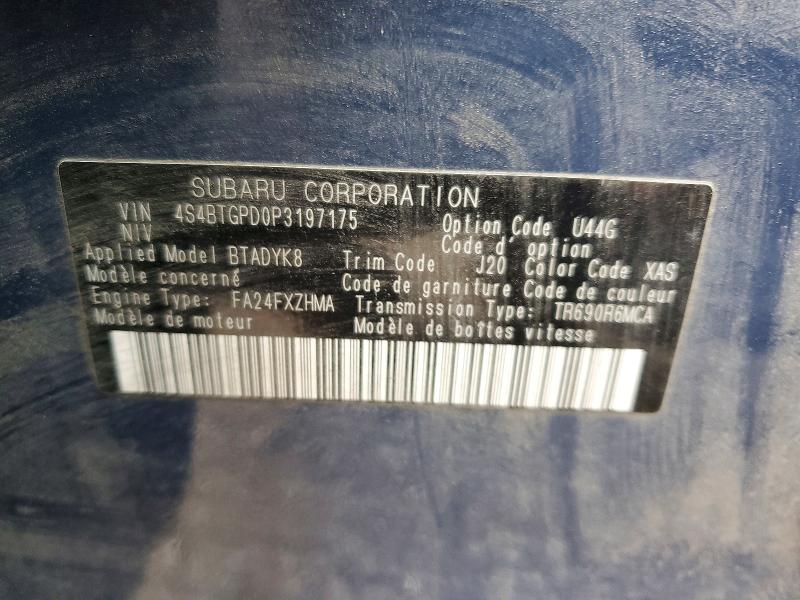 Aukcja sprzedaży 2023 Subaru Outback, vin: 4S4BTGPD0P3197175, numer aukcji: 53557466