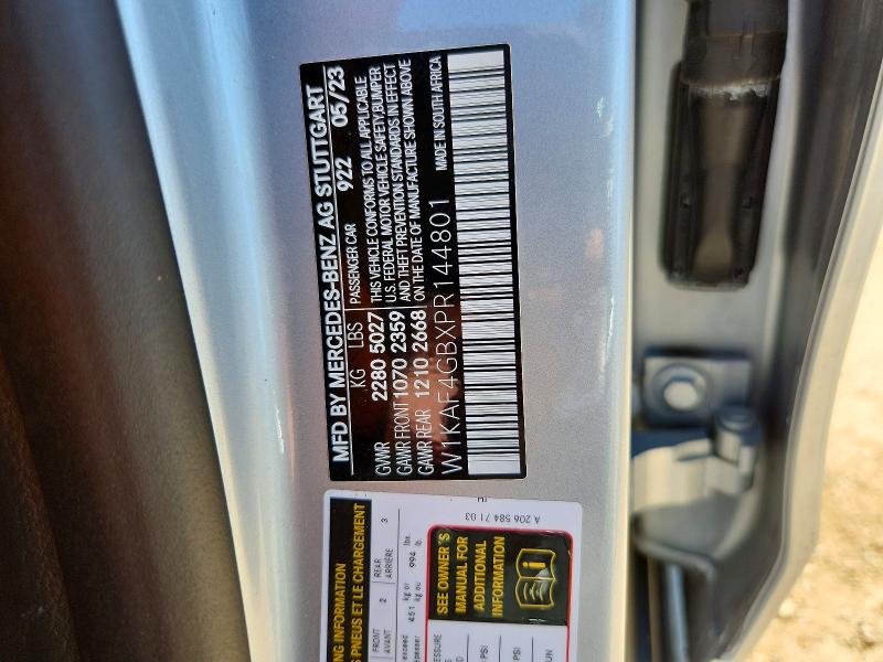 Продажа на аукционе авто 2023 Mercedes-benz C, vin: W1KAF4GBXPR144801, номер лота: 55048696