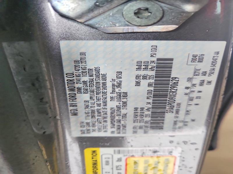 Aukcja sprzedaży 2014 Ford Fusion, vin: 3FA6P0D9XER290629, numer aukcji: 52296266