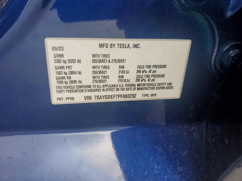 Aukcja sprzedaży 2023 Tesla Model Y, vin: 7SAYGDEF7PF880292, numer aukcji: 52008546