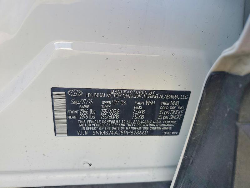 Продаж на аукціоні авто 2023 Hyundai Santa Fe, vin: 5NMS24AJ8PH628660, номер лоту: 53296456