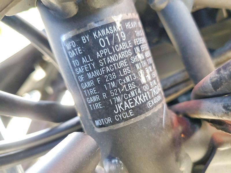 Продажа на аукционе авто 2019 Kawasaki Ex400, vin: JKAEXKH17KDA39493, номер лота: 52884036
