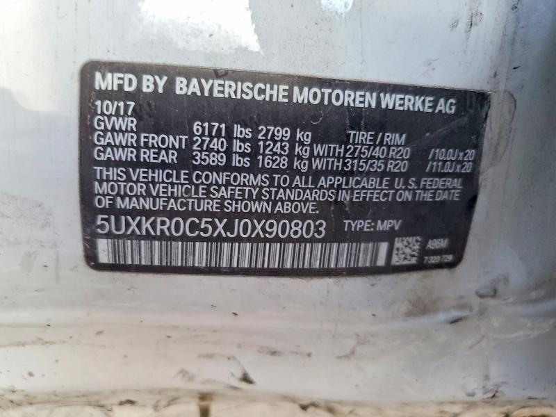 Продаж на аукціоні авто 2018 Bmw X5, vin: 5UXKR0C5XJ0X90803, номер лоту: 53824486