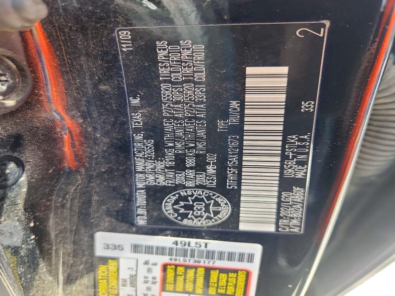 Aukcja sprzedaży 2010 Toyota Tundra, vin: 5TFHY5F15AX121673, numer aukcji: 53528386
