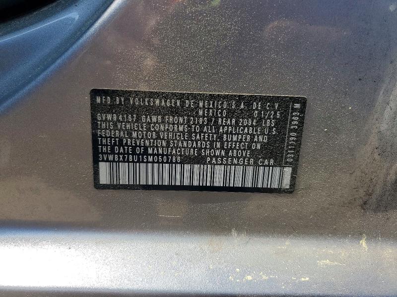 54093676 :رقم المزاد ، 3VWBX7BU1SM050786 vin ، 2025 Volkswagen Jetta مزاد بيع